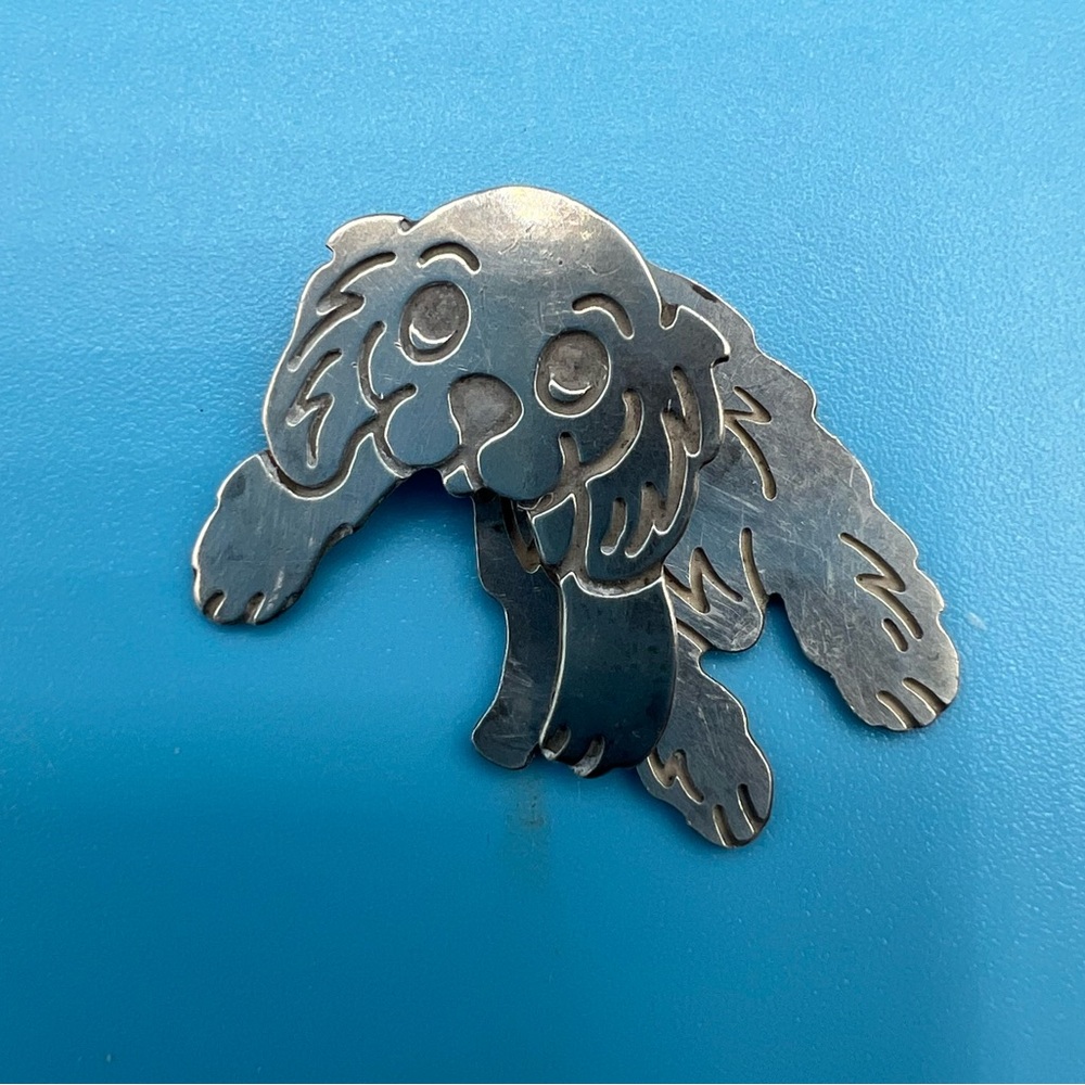 Sterling Articulated Dog Charm